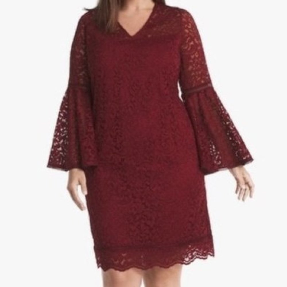 White House Black Market Red Lace Dress NEW